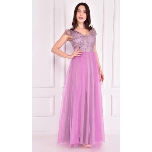 Tül Abiye Eflatun ZNG40201