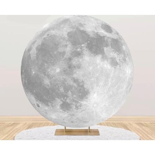 Round circle background Moon Backdrop for photography photo booth baby shower birthday Party table Covers decoration YY-528