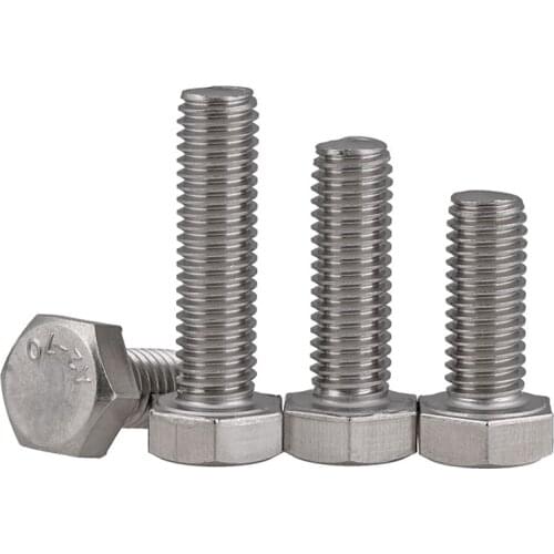 M4 DIN931 304 Stainless Steel Hexagonal Bolt /Screw M4*8/10/12-40mm