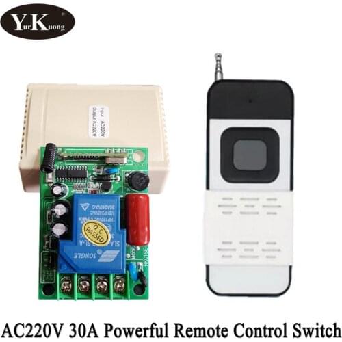 AC 220V 30A Powerful RF Remote Control Switch Wireless Remote System Big Remote Control Key Button 315 433 Motor Remote ON OFF