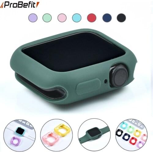 Candy Soft Silicone Case for Apple Watch 3 2 1 42MM 38MM Cover Protection Shell for iWatch 4 5 6 SE 40MM 44MM Watch Bumper