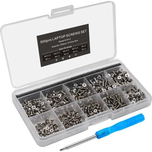 500pcs Laptop Notebook Screws Set For HP Dell Lenovo SAMSUNG ASUS Acer Laptop Silver