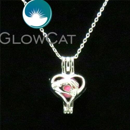 Mom Necklace Baby Pendant Daughter Son Child Family Love Pearl Cage Locket Jewelry Friends Birthday Mother Days Gift Box