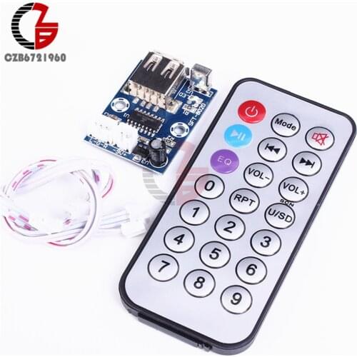 12V Mini WAV MP3 Decoder Board Lossless Decoding Module 2 Channel Output For Music Audio Player USB Sound Card +Remote Control
