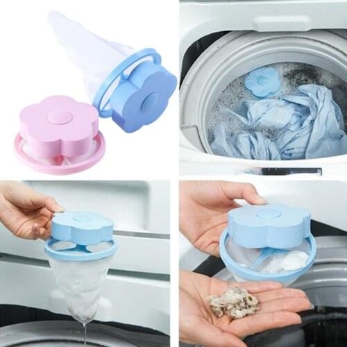 Plum Blossom Type Washing Machine Floating Filter Bag Laundry Mesh Hair Catcher Washing Machine Cleaning Tool