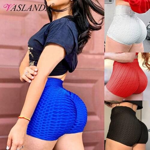 Women Workout Shorts Scrunch Butt Lifting Running Sport Shorts Gym Seamless High Waist Fitness Leggings Textured Booty Shorts