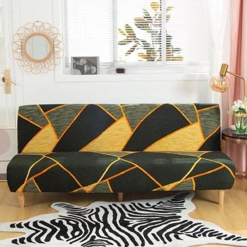 Modern Folding Sofa Bed Cover Armless Sofa Towel Couch Slipcovers for Living Room Elastic Stretch Sofa Covers