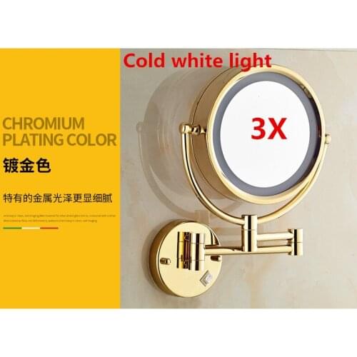 LED 8 inch bath mirror magnifying mirror wall mount wall mounted magnifying mirror led makeup mirror with light