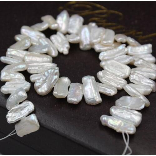 Loose pearl beads white/pink/purple 8-18mm freshwater pearl biwa 14inch for DIY jewelry making FPPJ wholesale nature