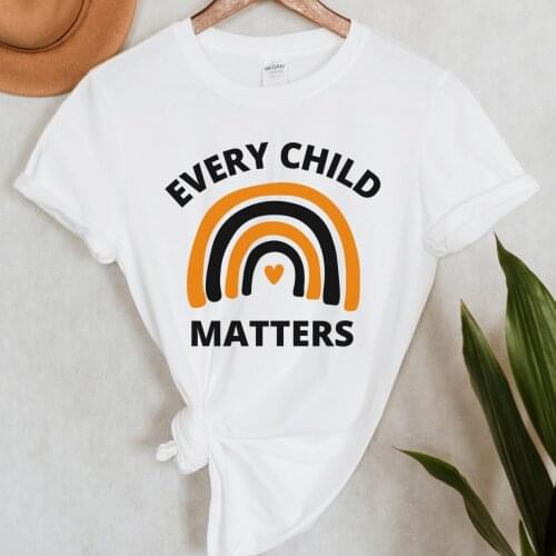 Women T-shirt Every Child Matters Print Harajuku Top Casual Ladies Basic O-collar Short Sleeved Women T-shirt Girl,Drop Ship