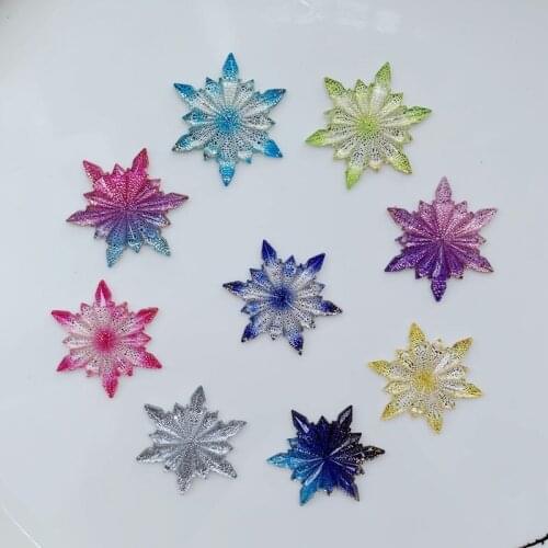 10PCS 32mm 2 hole shimmering multicolor ice patterned acrylic crystal scrapbook handmade dress crafts accessories