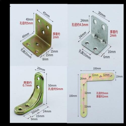 10 PCS Connector Type L 90 Degree Angle Fastener Triangle Corner Bracket Furniture fittings