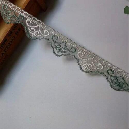 2 yard Flower Embroidered Lace Ribbon Trims for Home Textiles Sofa Covers Trimmings Mesh Applique Sewing Lace Fabric Dress 4cm