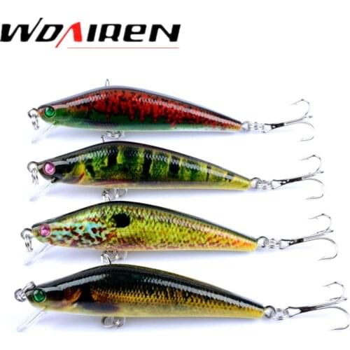 4Pcs/lot Crank Fishing Lures set 8cm 8g 3D Painted Hard lure Crankbait Artificial Fishing bait kit Pesca Wobblers fishing Tackle