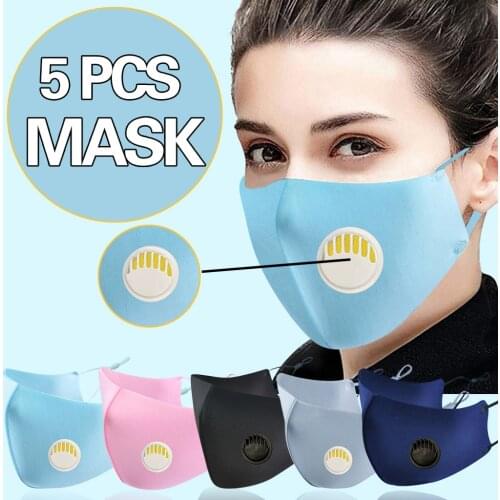 5/6Pcs Fashion Fase Maksk For Germ Protection For Adults Cotton Breathable Mouth Ski Fasemask Reusable Washable Cycling Bandana