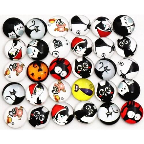 8mm 10mm 12mm 25mm And 20mm New Fashion Mixed Handmade Glass Cabochons Pattern Domed Jewelry Accessories Supplies