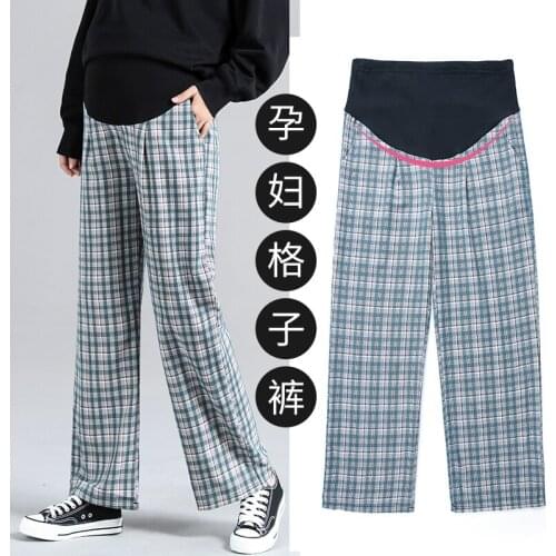 811# Maternity Pants Spring Autumn Sport Style Pants Loose Comfy Belly Support Pants Elastic Waist Maternity Trousers