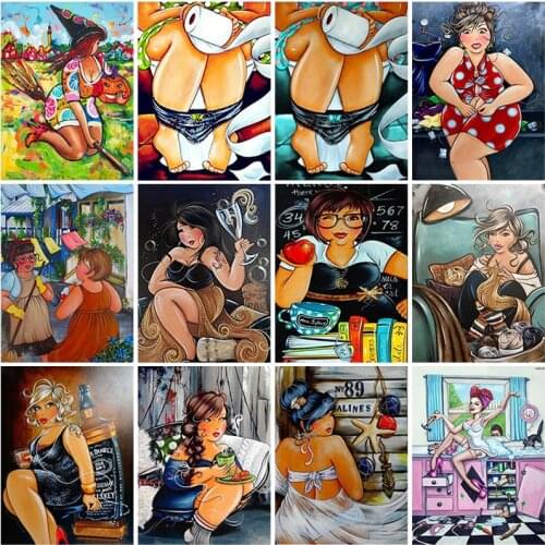 DIY Rich Woman Craft 5D Diamond Painting Full Round Resin Mosaic Animal Diamond Embroidery Cross Stitch Kits Home Wall Decor