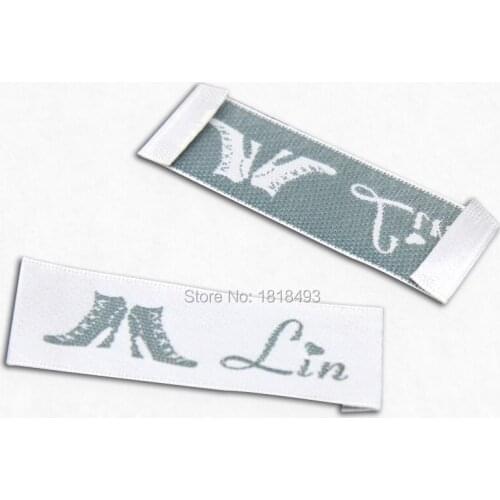 Free Shipping Customized garment labels/clothing woven labels/logo/collar label/tag/clothing printed labels 1000 pcs a lot