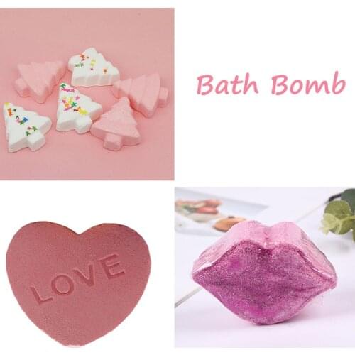 Multi-shaped Bubble Bath Bomb Handcrafted Tree Bubble,Lip Bubble,Strawberry,Shell,Love Heart Bathroom Body Cleaning Supplies