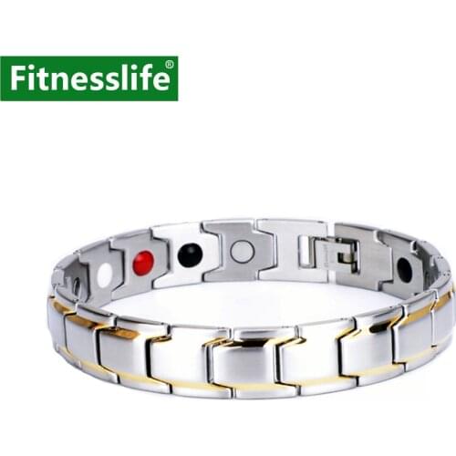 Bracelets Health Care Loss Weight Effective Therapy Wrist Negative Ion Neodymium Magnet Germanium Power For Man and Woman