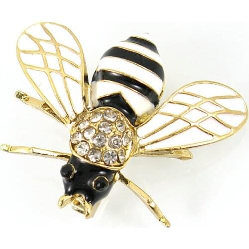 Insect Bee Brooches Pines Metalicos Enamel Pins Metal Insect Brooche Banquet Broche Gift Hat Scarf Collar Cuff Pins