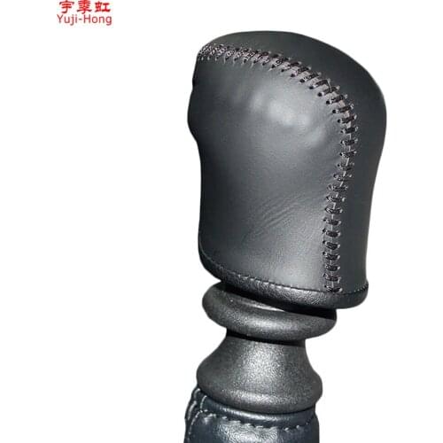 Yuji-Hong Car Gear Covers Case for Nissan Qashqai X-trail Rouge 6MT 2008-2015 Auto Manual Shift Collars Genuine Leather Cover