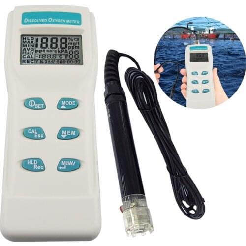Digital Dissolved Oxygen DO Meter Tester Professional 0~199.9% / 0~19.99 PPM / 0~19.99 mg/I Industrial Educational Aquaculture