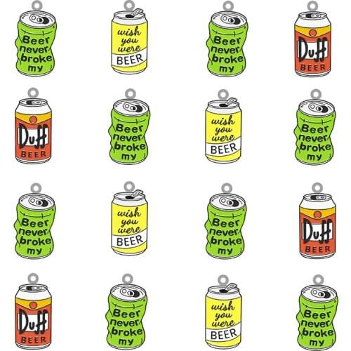 TAFREE Color Cans Acrylic Pendant Epoxy Resin Jewelry Making Pendant Earrings Necklace Accessories For Friends