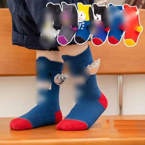 Baby Socks Kids Girls Boy Socks Cotton Stripe Cartoon Sokcs Summer Toddler Knitted Socks Children Ankle Short Sock Cartoon Super