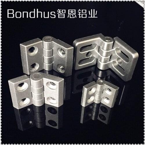 10PCS Aluminum Extrusion Profile for 5050 6060 Metal Hinge Zinc Alloy Hinge With Screw and Nut