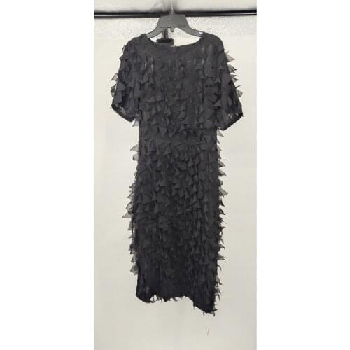 Getspring Women Dress Patchwork Retro Black Dresses Women Loose Casual Short Sleeve Solid Ladies Summer Long Dresses 2021 New