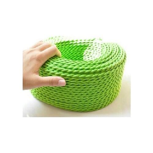 Free ship 2*0.75 Copper Cloth Covered Wire Vintage Style Edison Light Lamp Cord Grip Twisted Fabric Lighting Flex Electric Cable