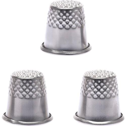 3Pcs Handworking Pin Needle Craft Tailor Hand Protection Finger Thimble Sewing Grip Shield Protector Sewing Quiting Tool