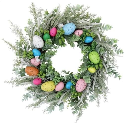 Artificial Wreath Garland 50Cm Size Linen Material 50CM Easter Day Foam Wall Decoration