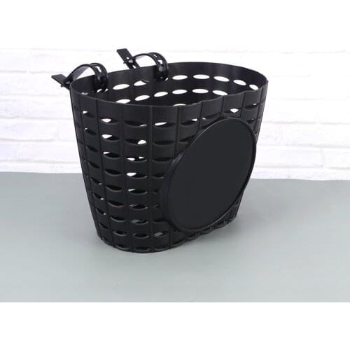 1pc Children Basket Detachable Bike Storage Basket for Kids Bike(Black)