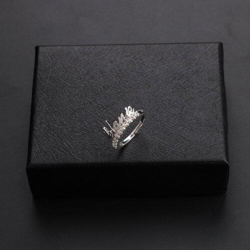 Lateefah Silver Infinity Ring Personality Name Rings Custom Eternity Love Endless Love Gift Rings for Women Girls Gifts