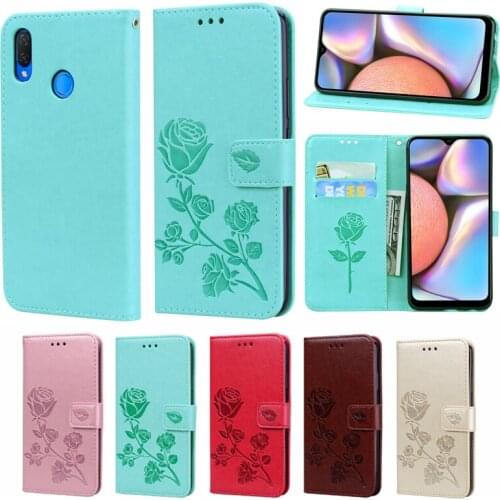A10s Fashion Rose Flower Leather Flip Case For Samsung Galaxy A10s Funds Mobile Phone Cover For Samsung Galaxy A 10 s Capa