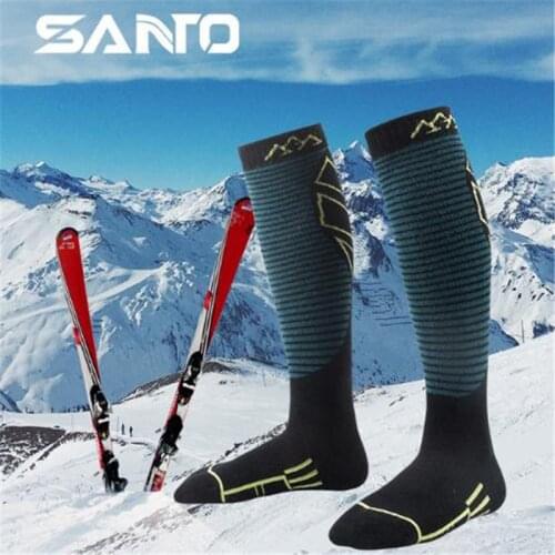 Skiing Socks SANTO/S091 45% Merino Wool Women Men Sports Socks Warm Outdoor Hiking Socks