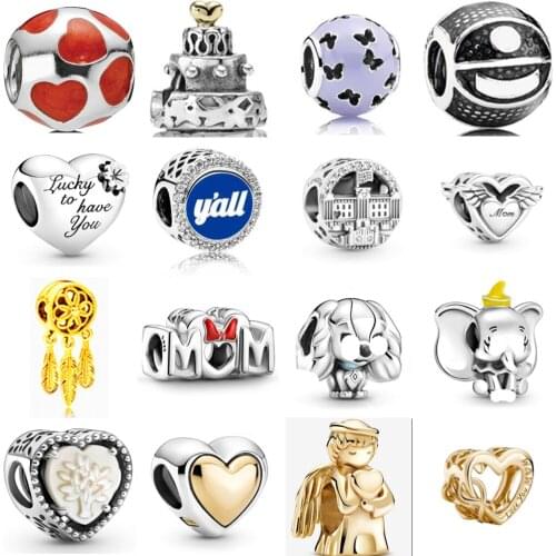 NEW 2021 100% 925 Sterling Silverw Angel Cake Love Charm Pendant Fit DIY Original Bracelet Fshion Jewelry Gift