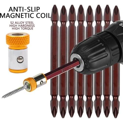 2021 New Magnetic Ring 1/4" 6.35mm Metal Strong Magnetizer Screw Electric Phillips Screwdriver Bits