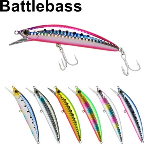 2021 NEW BATTLEBASS 1PCS Minnow Saltwater Fishing Lure STINGER 90mm 28g Tungsten Weight System Long Casting Wobbler Baits