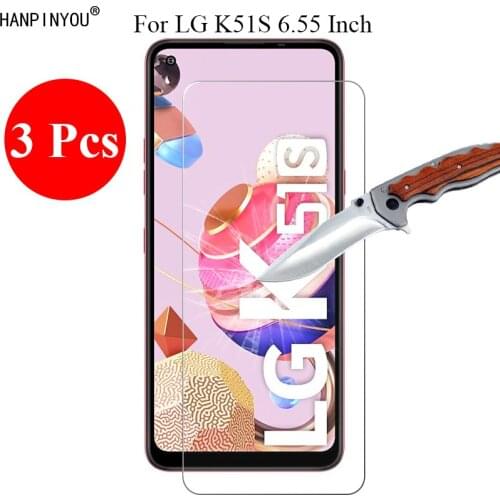 3 Pcs/Lot New 9H 2.5D Tempered Glass Screen Protector For LG K51S 6.55" Protective Film + Clean Tools