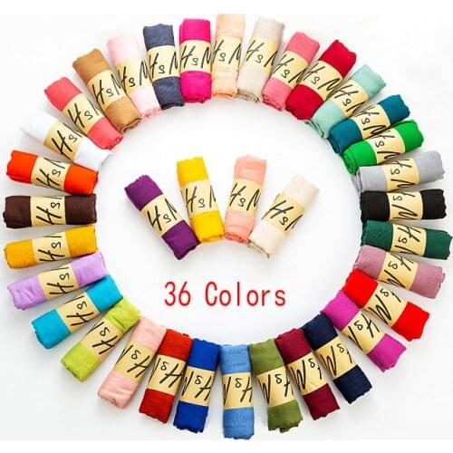 New Style Classical Premium Viscose Maxi Crinkle Hijabs Scarf Shawls Soft Islam Muslim Head Wraps Winter Scarf Girls 80*180 CM