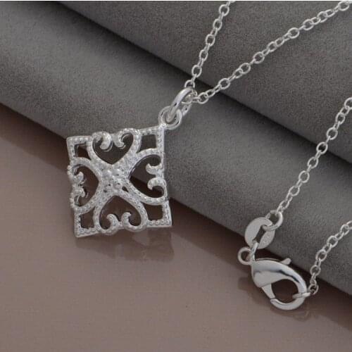 Wholesale High quality silver plated Fashion jewelry chains necklace pendant WN-1066
