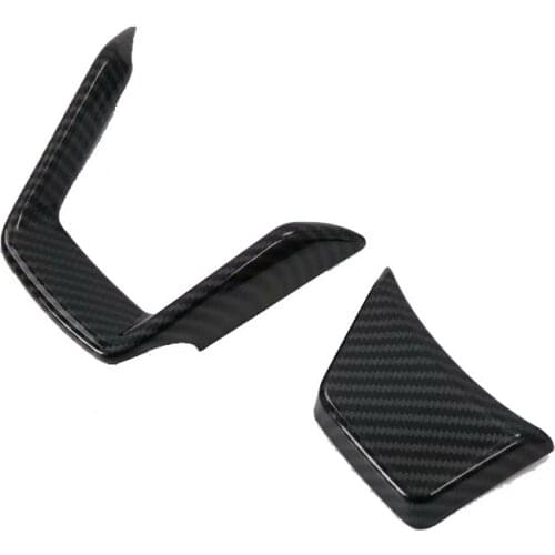 For Subaru Forester SK 2018 2019 2020 ABS Carbon Fiber Steering Wheel Panel Cover Trim Sticker Car Interior Accessores 2pcs