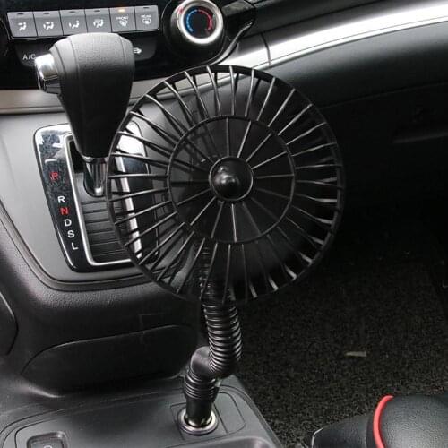 Portable 12V Car Vehicle Mini Low Noise Adjustable Angle Summer Cooling Fan