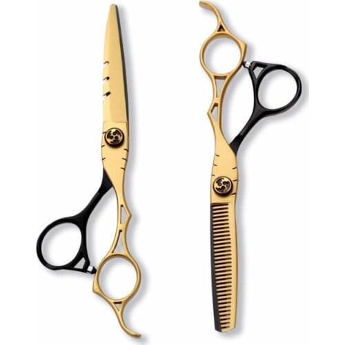 6 Inch Professional Hair Scissors Thinning Barber Cutting Hairdressing Stainless Steel High Quality Salon Shears Multi-color