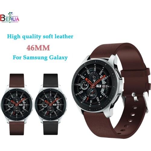 Galaxy 46mm watchband leather soft strap For Samsung Gear S3 Cassic/Frontier smart watch Replacement 22mm Original wristband New