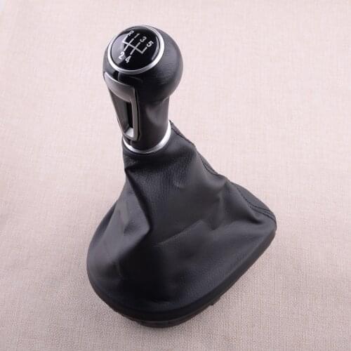 CITALL Gear Shift Stick Knob Gaiter Boot Cover Frame Fit For Seat Leon II Toledo III Altea XL 2006 2007 2008 2009 5 Speed
